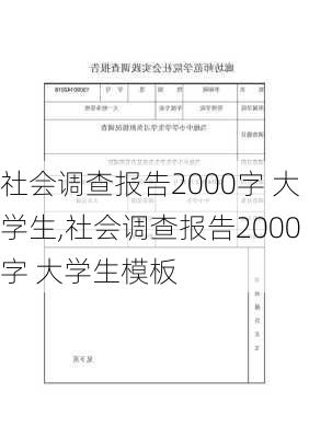 社会调查报告2000字 大学生,社会调查报告2000字 大学生模板