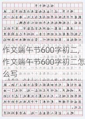 作文端午节600字初二,作文端午节600字初二怎么写