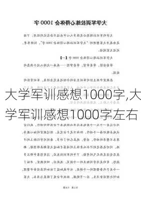 大学军训感想1000字,大学军训感想1000字左右