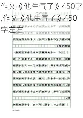 作文《他生气了》450字,作文《他生气了》450字左右