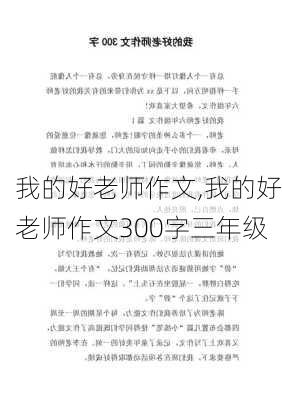 我的好老师作文,我的好老师作文300字三年级