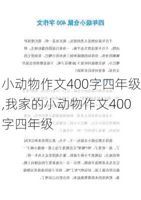 小动物作文400字四年级,我家的小动物作文400字四年级