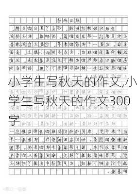 小学生写秋天的作文,小学生写秋天的作文300字