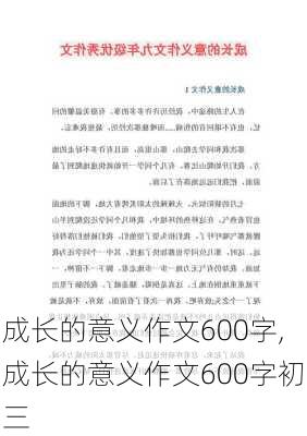 成长的意义作文600字,成长的意义作文600字初三