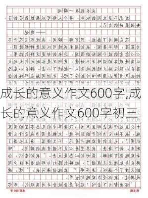 成长的意义作文600字,成长的意义作文600字初三