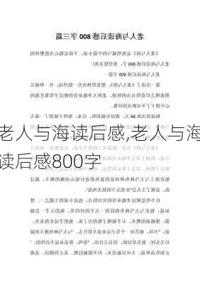 老人与海读后感,老人与海读后感800字