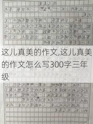 这儿真美的作文,这儿真美的作文怎么写300字三年级