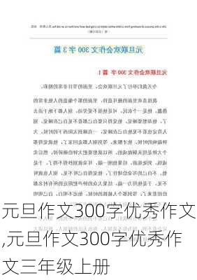 元旦作文300字优秀作文,元旦作文300字优秀作文三年级上册