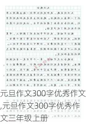 元旦作文300字优秀作文,元旦作文300字优秀作文三年级上册