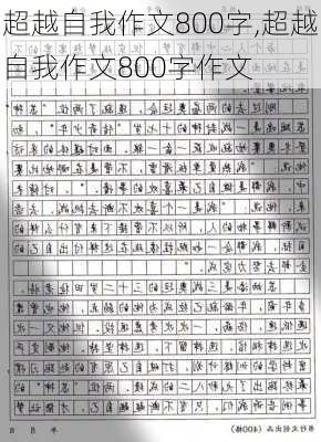 超越自我作文800字,超越自我作文800字作文