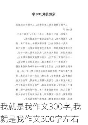 我就是我作文300字,我就是我作文300字左右