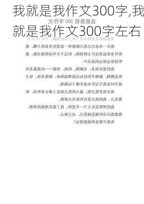 我就是我作文300字,我就是我作文300字左右