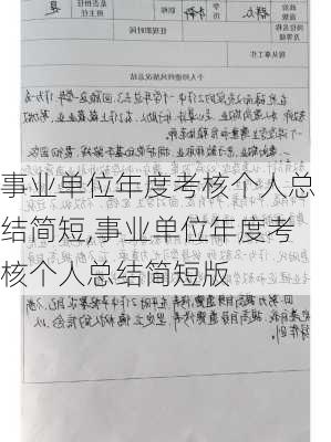 事业单位年度考核个人总结简短,事业单位年度考核个人总结简短版