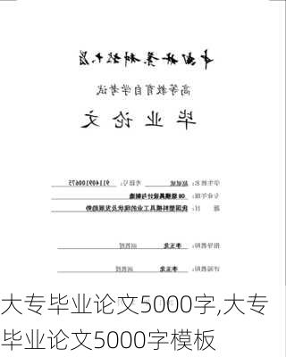 大专毕业论文5000字,大专毕业论文5000字模板