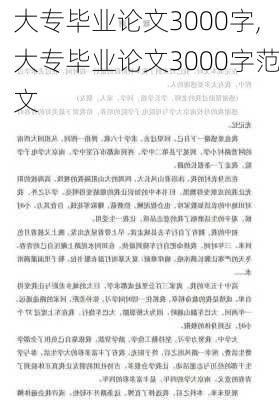 大专毕业论文3000字,大专毕业论文3000字范文