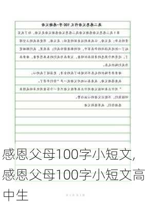 感恩父母100字小短文,感恩父母100字小短文高中生