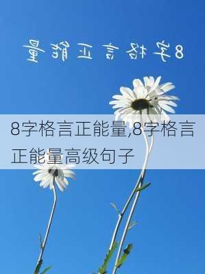 8字格言正能量,8字格言正能量高级句子