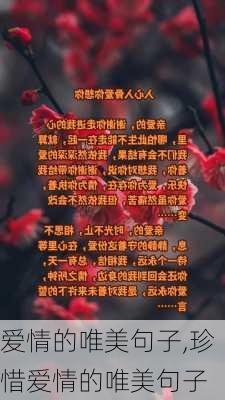 爱情的唯美句子,珍惜爱情的唯美句子