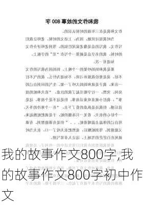 我的故事作文800字,我的故事作文800字初中作文