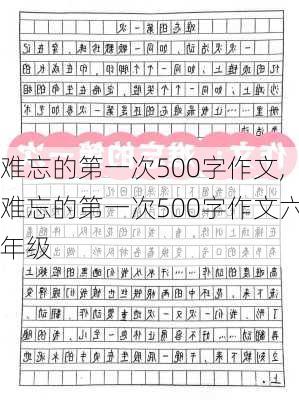 难忘的第一次500字作文,难忘的第一次500字作文六年级