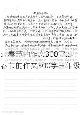 过春节的作文300字,过春节的作文300字三年级