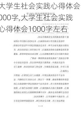 大学生社会实践心得体会1000字,大学生社会实践心得体会1000字左右