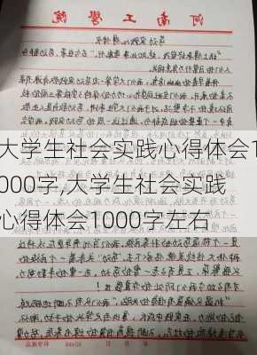 大学生社会实践心得体会1000字,大学生社会实践心得体会1000字左右