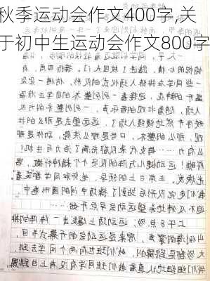 秋季运动会作文400字,关于初中生运动会作文800字