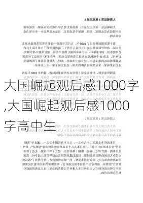 大国崛起观后感1000字,大国崛起观后感1000字高中生