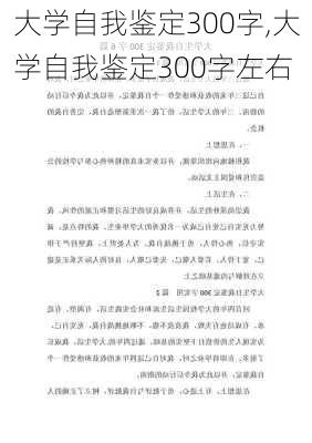 大学自我鉴定300字,大学自我鉴定300字左右