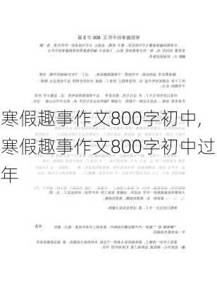 寒假趣事作文800字初中,寒假趣事作文800字初中过年