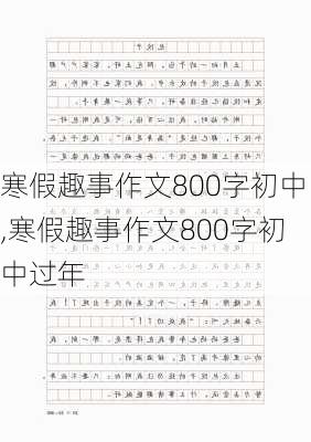 寒假趣事作文800字初中,寒假趣事作文800字初中过年