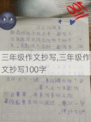 三年级作文抄写,三年级作文抄写100字