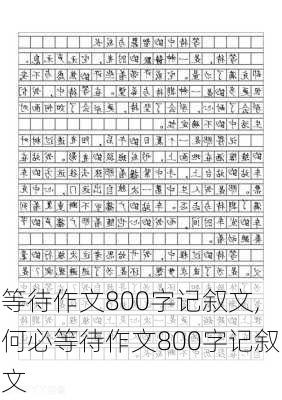 等待作文800字记叙文,何必等待作文800字记叙文