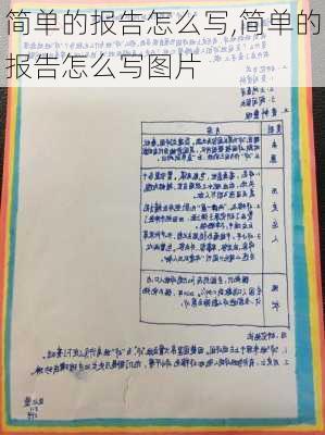 简单的报告怎么写,简单的报告怎么写图片