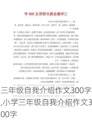 三年级自我介绍作文300字,小学三年级自我介绍作文300字