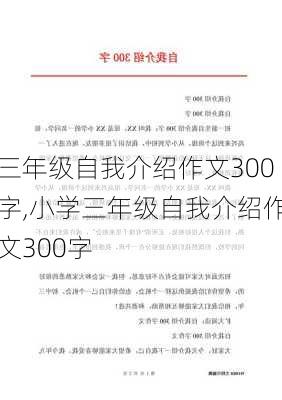 三年级自我介绍作文300字,小学三年级自我介绍作文300字