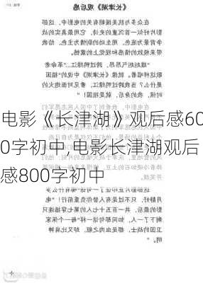 电影《长津湖》观后感600字初中,电影长津湖观后感800字初中