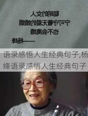 语录感悟人生经典句子,杨绛语录感悟人生经典句子