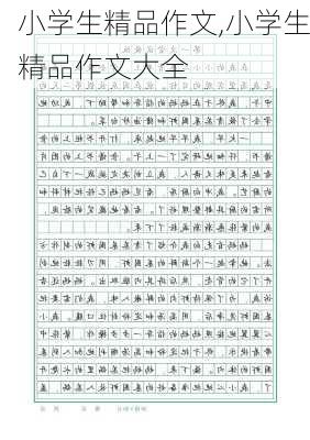 小学生精品作文,小学生精品作文大全