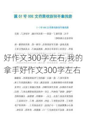 好作文300字左右,我的拿手好作文300字左右