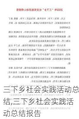 三下乡社会实践活动总结,三下乡社会实践活动总结报告