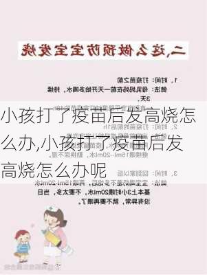 小孩打了疫苗后发高烧怎么办,小孩打了疫苗后发高烧怎么办呢