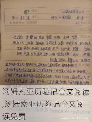 汤姆索亚历险记全文阅读,汤姆索亚历险记全文阅读免费