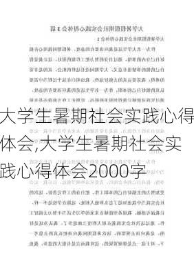 大学生暑期社会实践心得体会,大学生暑期社会实践心得体会2000字