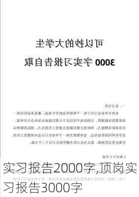 实习报告2000字,顶岗实习报告3000字