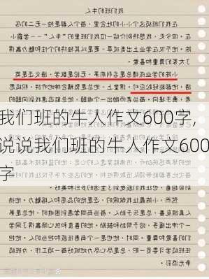 我们班的牛人作文600字,说说我们班的牛人作文600字