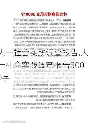 大一社会实践调查报告,大一社会实践调查报告3000字