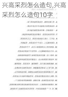 兴高采烈怎么造句,兴高采烈怎么造句10字