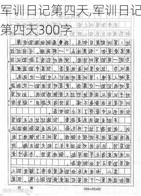 军训日记第四天,军训日记第四天300字